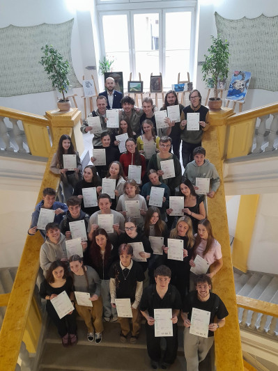 Slavnostní předávání Cambridge certifikátů