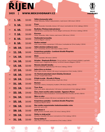Program MěKS říjen 2025