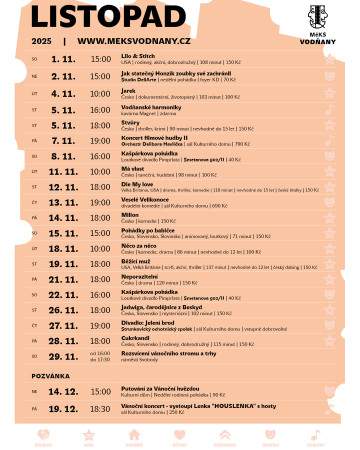 Program MěKS Vodňany 11/2025
