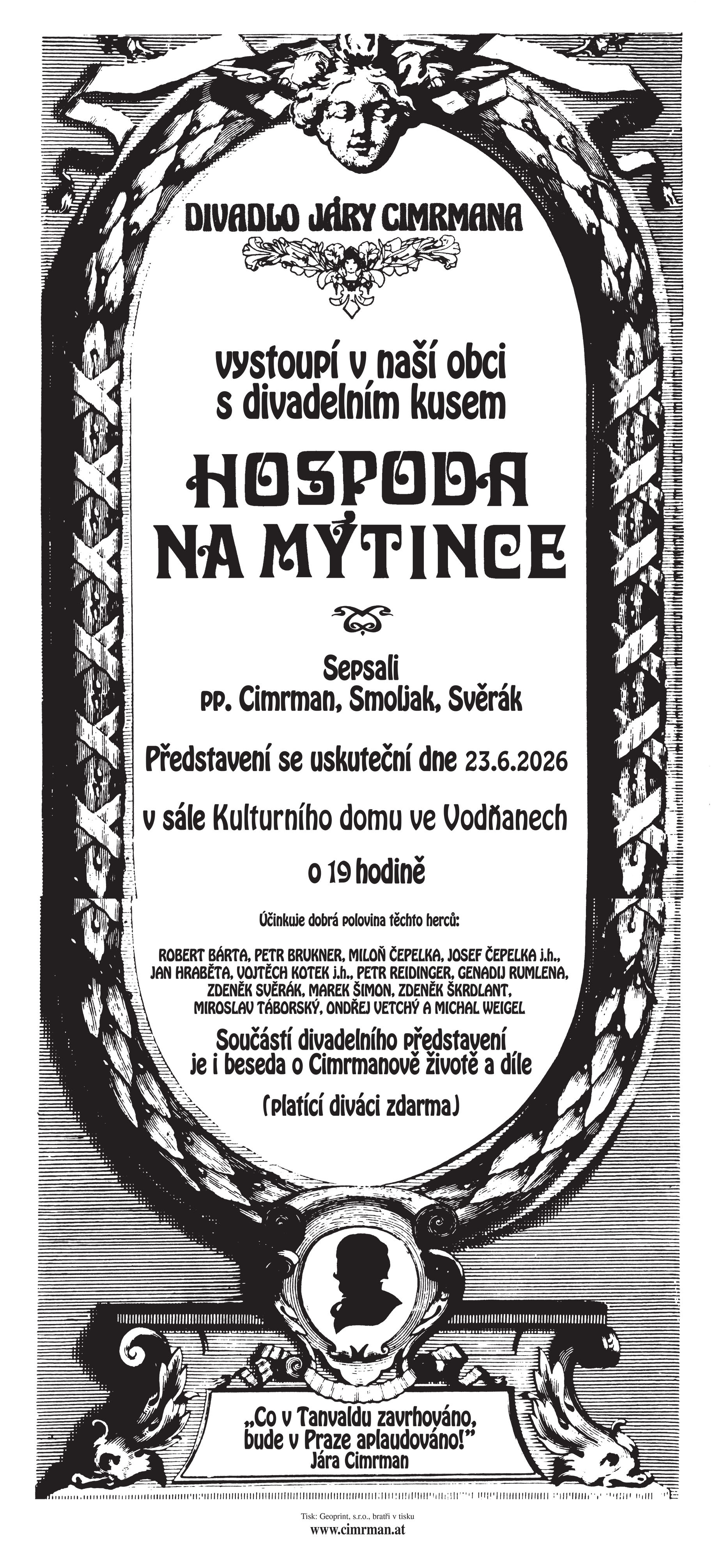 Divadlo Járy Cimrmana: Hospoda na mýtince