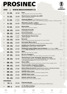 Prosincový program MěKS Vodňany