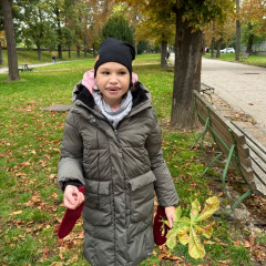 Sbírání kaštanů a listí