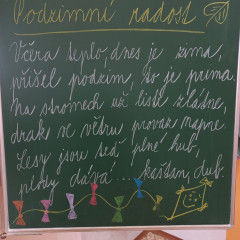 Naučili jsme  se básničku " Podzimní radost "