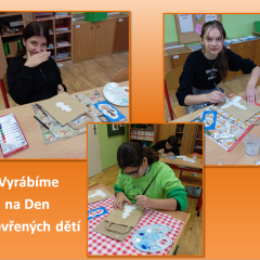 Vyrábění na Den otevřených dveří na naší škole