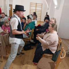 Vystoupení pro internát - klaun Čabík