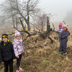 Výprava školní družiny ke krmelci