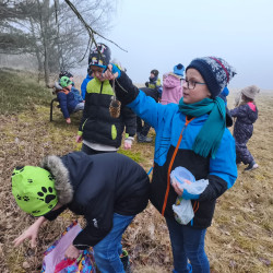 Výprava školní družiny ke krmelci