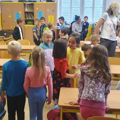 Veselé setkání předškoláků s prvňáčky