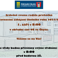 ZAHÁJENÍ ŠKOLNÍHO ROKU 2025/26