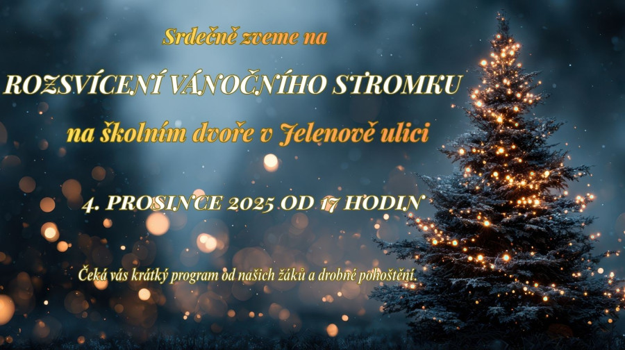 Rozsvícení školního vánočního stromku