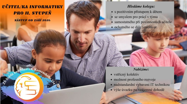 Nabídka práce - učitel/ka informatiky