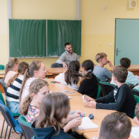 Vše pouze v angličtině aneb beseda s hráči VK Jihostroj