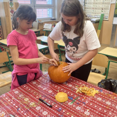 Dlabání dýní v ŠD - 2. odd