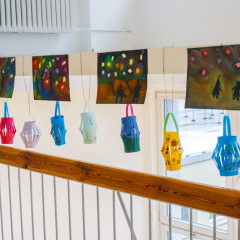 Podzimní a sportovní výzdoba školy