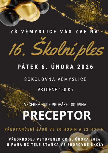 16. ŠKOLNÍ PLES